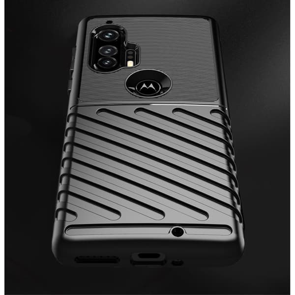 Thunder Twill Texture Skal Motorola Edge Plus - Svart Svart