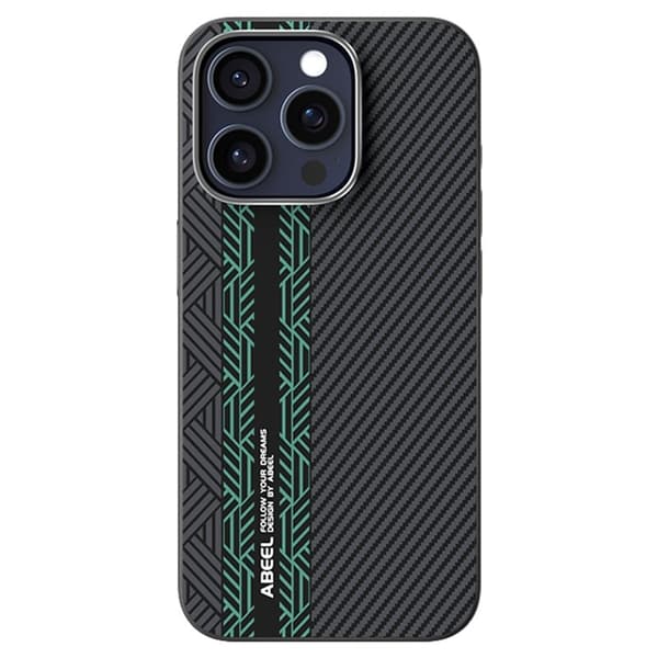 ABEEL Mobilskal till iPhone 14 Pro PC TPU Aluminium PU Läder - Textur 2