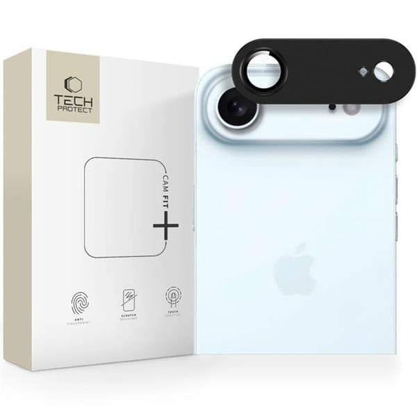Tech-Protect iPhone Air Härdat Glas Kameraskydd - Svart Svart