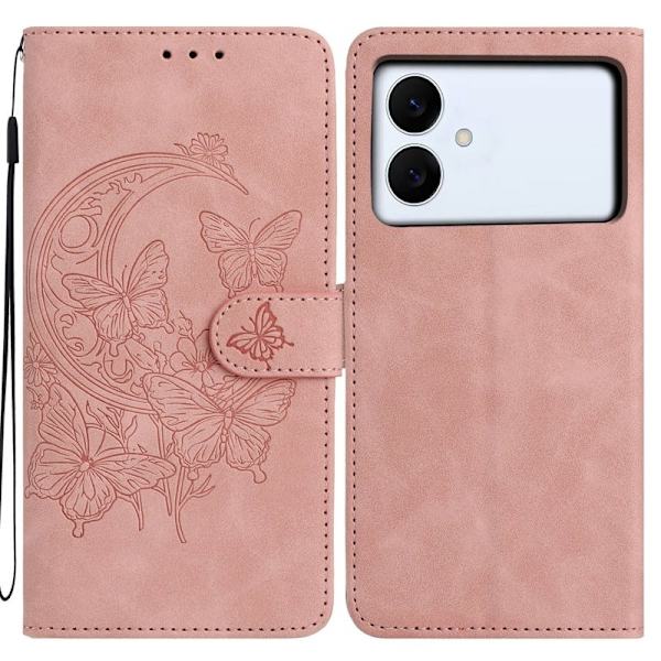 Samsung Galaxy S26 Edge Plånboksfodral Konstläder Ställ - Roséguld