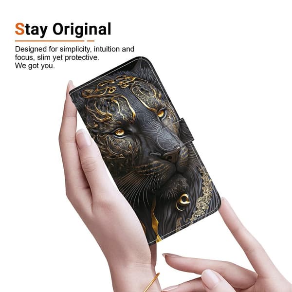 Plånboksfodral för Samsung Galaxy S26 Plus Konstläder Stativ - Svart