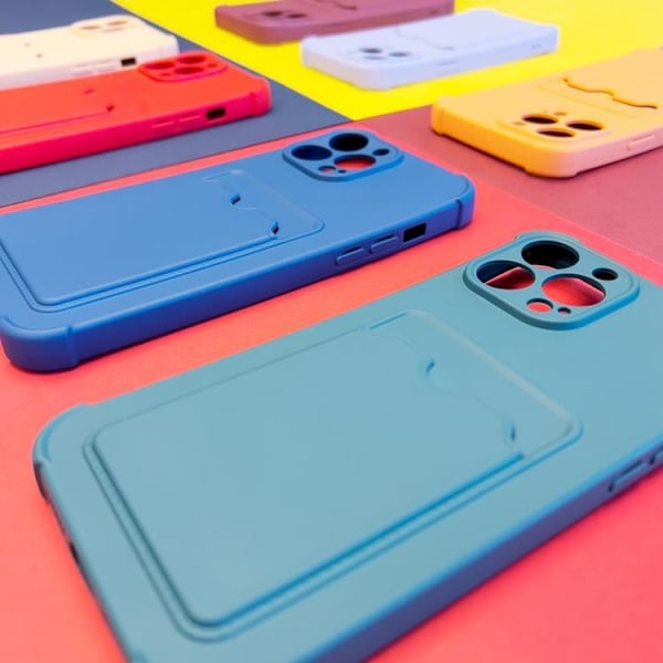 Armor iPhone 13 Pro Skal med Korthållare - Raspberry