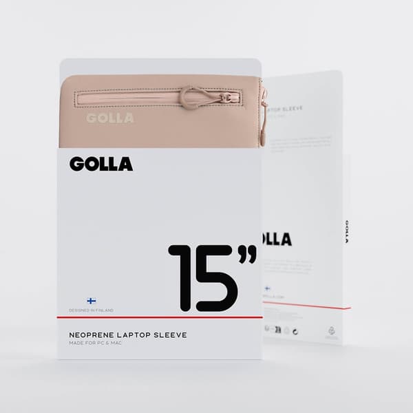 Golla Laptop Sleeve Metro Neoprene 15" - Cream Beige