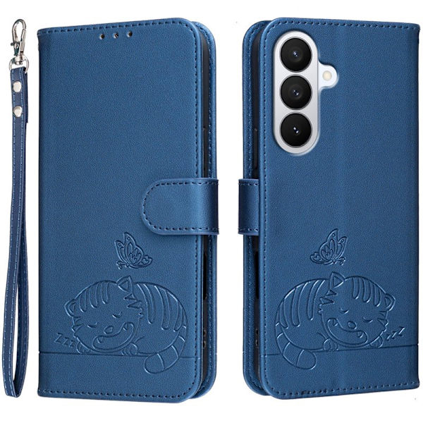 Plånboksfodral för Samsung Galaxy S26 Plus RFID Blocking Stativ - Mörkblå