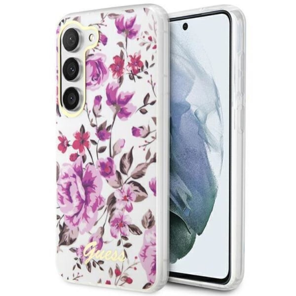 Guess Galaxy S23 Plus Mobilskal Flower Collection - Hvid