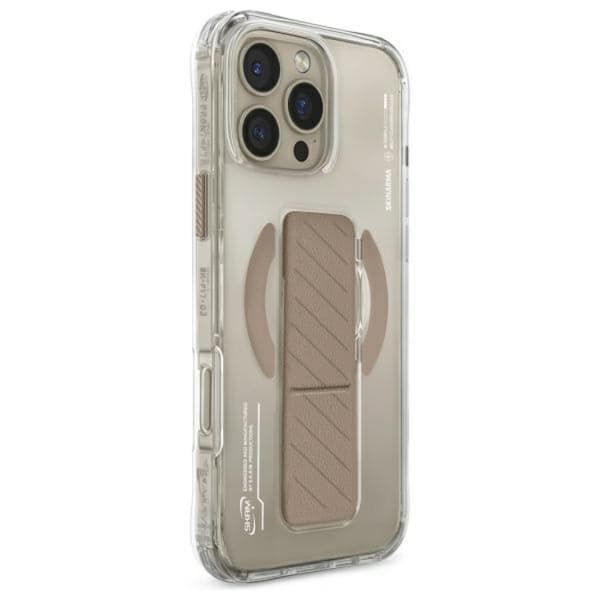 Skinarma Mobilskal till iPhone 16 Pro Max MagSafe Grip Stativ - Champagne