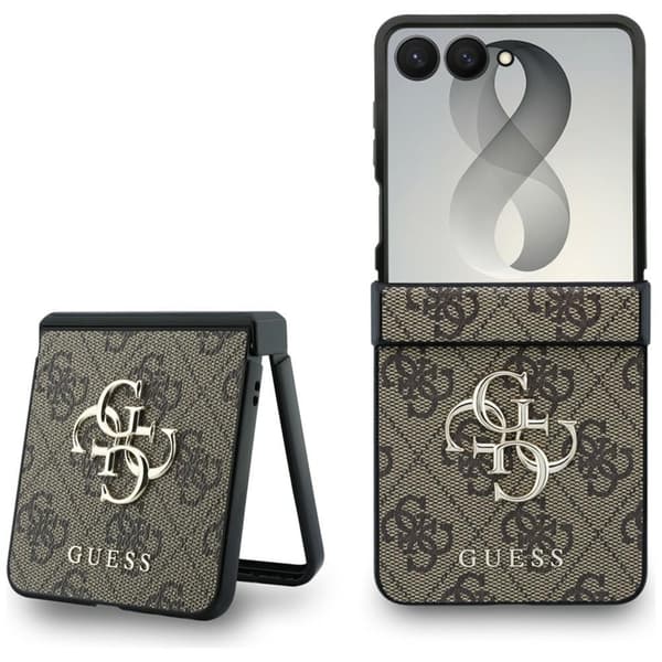 Guess Mobilskal För Galaxy Z Flip 8 Big 4G Logo - Brun Brun
