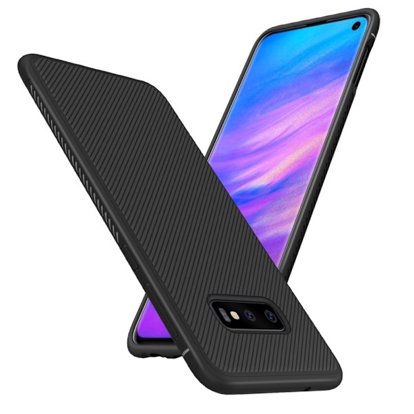 Twill Texture Flexicase Skal till Samsung Galaxy S10P - Svart Svart