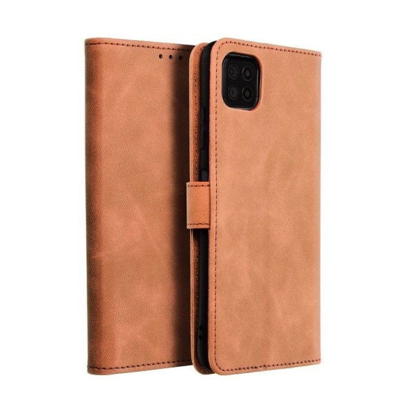 Galaxy A22 5G Wallet Case Forcell Tender Brun