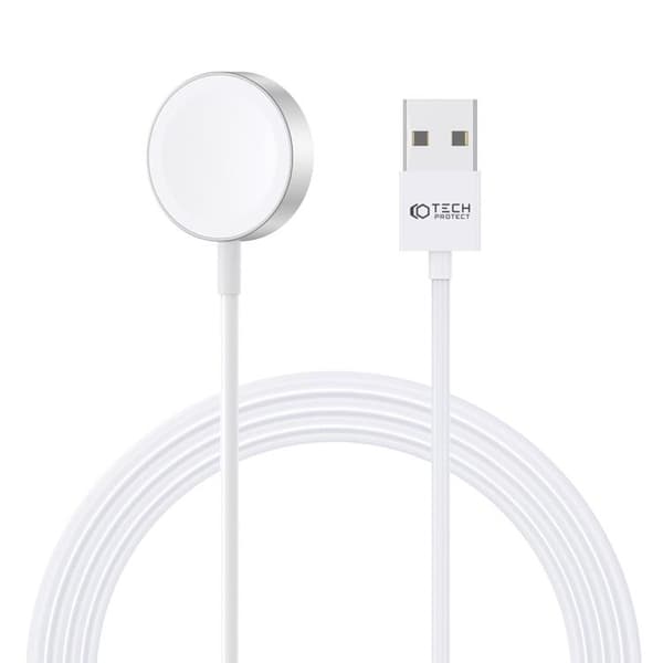 Tech-Protect Apple Watch Magnetisk Oplader 120cm - Hvid Vit