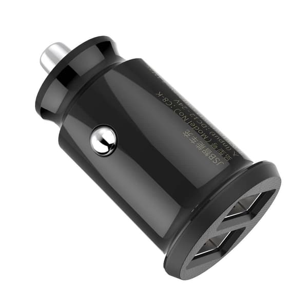 Baseus Grain Billaddare Mini Universal Smart 2x USB 3.1A Svart Black