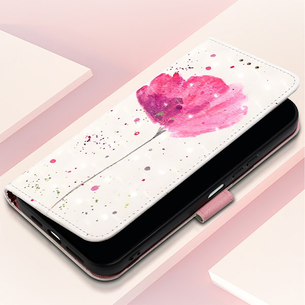 iPhone Air Plånboksfodral Printing Pattern Med Strap Rosa