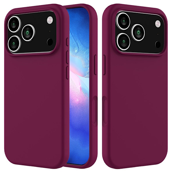 Mobilskal till iPhone 17 Pro Max Liquid Silikon - Vinröd Vinröd