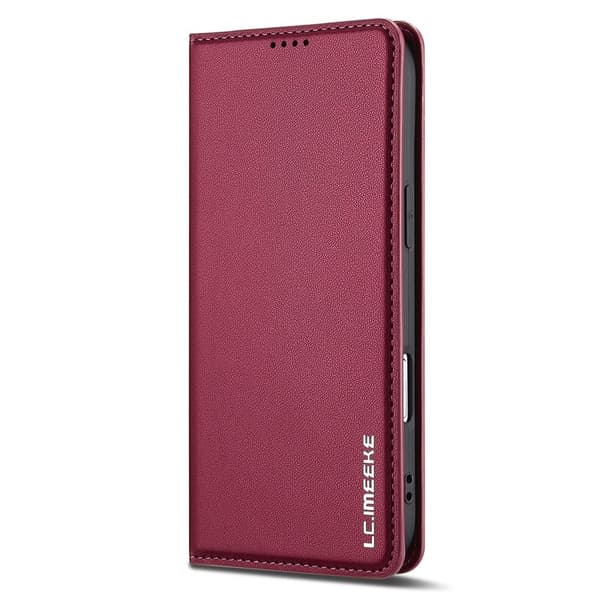 LC.IMEEKE L1 Series iPhone Air Plånboksfodral Konstläder - Röd Röd