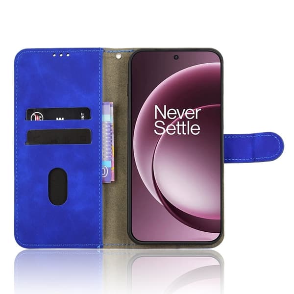OnePlus 15 5G Plånboksfodral Skin Feel Anti Drop Konstläder - Blå Blå