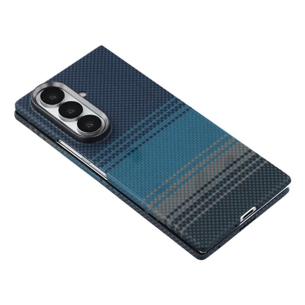 Mobilskal till Galaxy Z Fold 7 5G Aramid Fiber - Blå Floating Weave Blå
