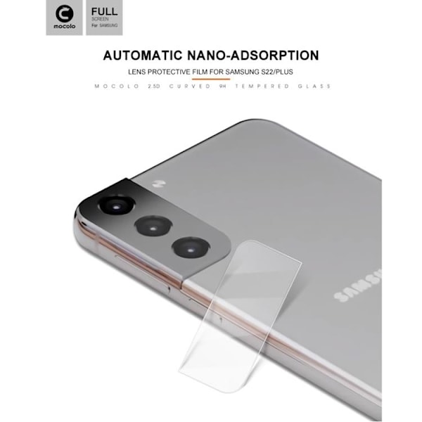 Mocolo 9H HD Kameralinsskydd i Härdat glas Galaxy S22 Plus