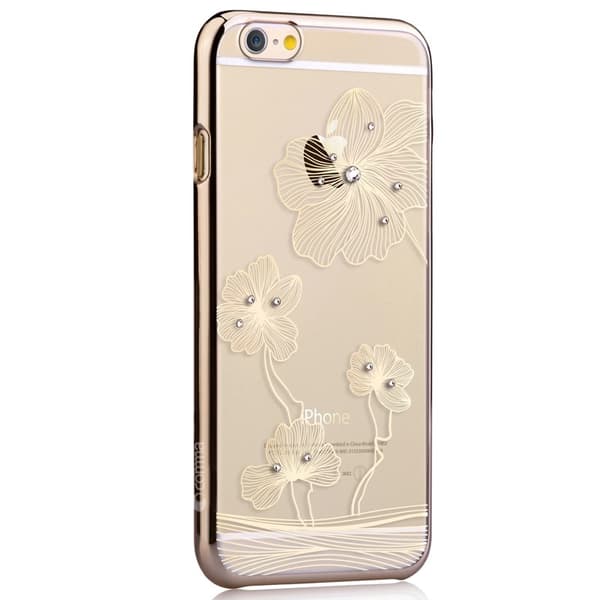 Comma BaksideSkal till Apple iPhone 6 / 6S  - Guld Blommor Yellow