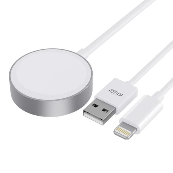 Tech-Protect Magnetisk Oplader med Lightning Kabel - Hvid Vit