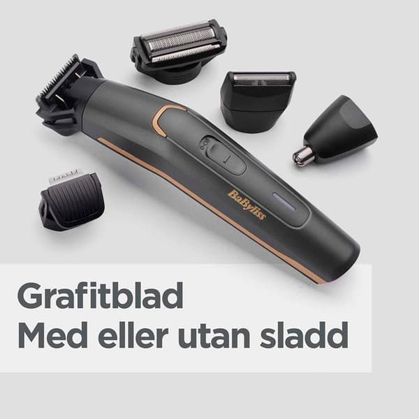 Babyliss 12in1 Multi Trimmer Precision MT987E - Graphite Svart