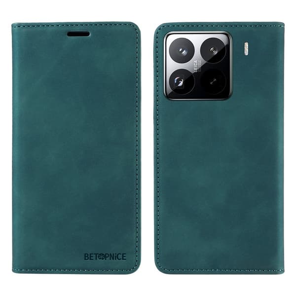 BETOPNICE 003 för Xiaomi 15 Pro Plånboksfodral Konstläder - Grön