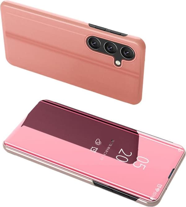 Galaxy A22 4G Mobilcover Clear View - Rosa Rosa