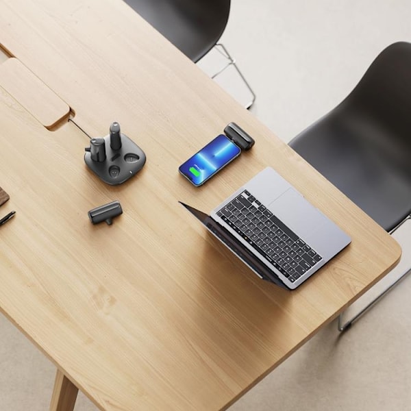 VEGER Powerbank 4 x 5000 mAh Pogo set - Svart
