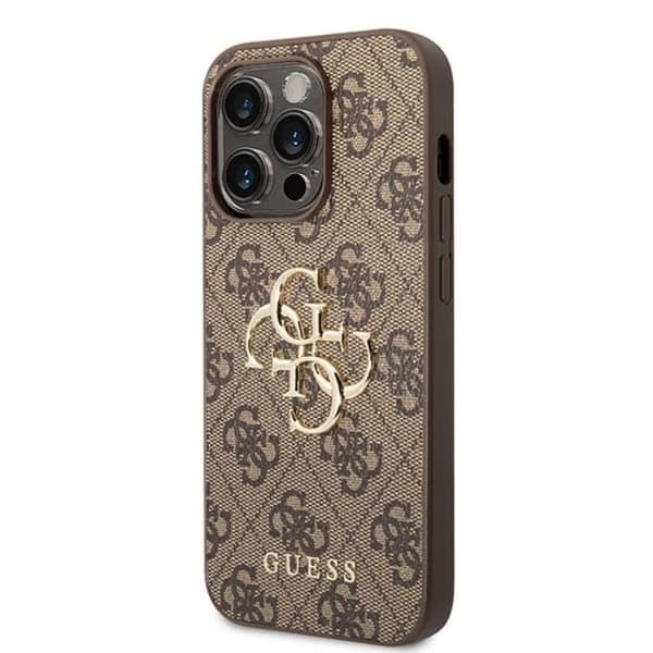 Guess iPhone 15 Pro Max Mobilskal Big Metall Logo - Brun Brun