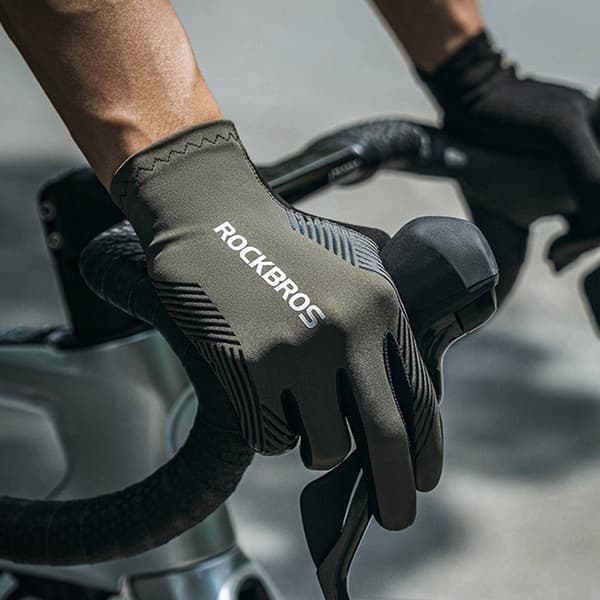ROCKBROS Touchvantar Handskar SBR MTB Bicycle Non-slip S310 Grön