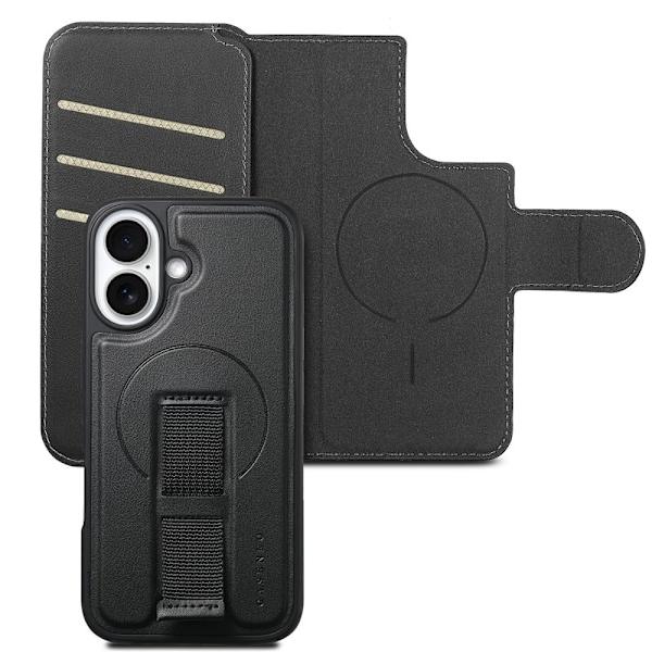CASENEO iPhone 17 Plånboksfodral RFID Blocking Konstläder - Svart