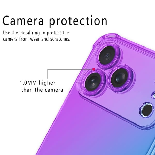 Mobilskal till iPhone 17 Pro Gradient Färg Anti-Drop - Rosa/Grön Grön