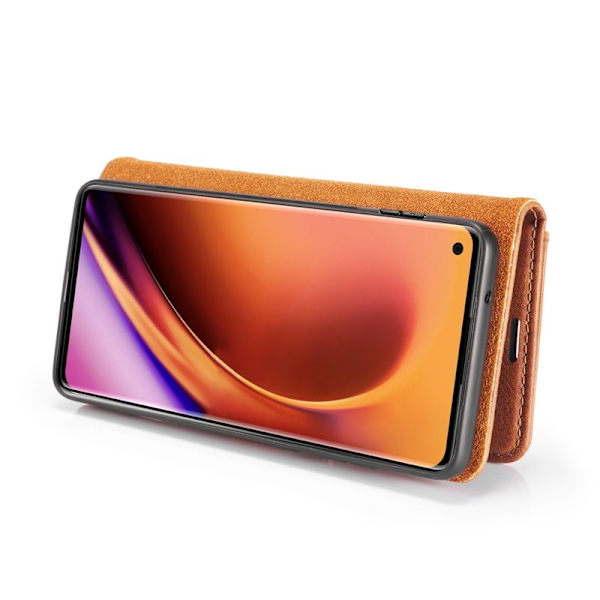 DG.MING OnePlus 8 Pro Plånboksfodral 2-i-1 Äkta läder - Brun