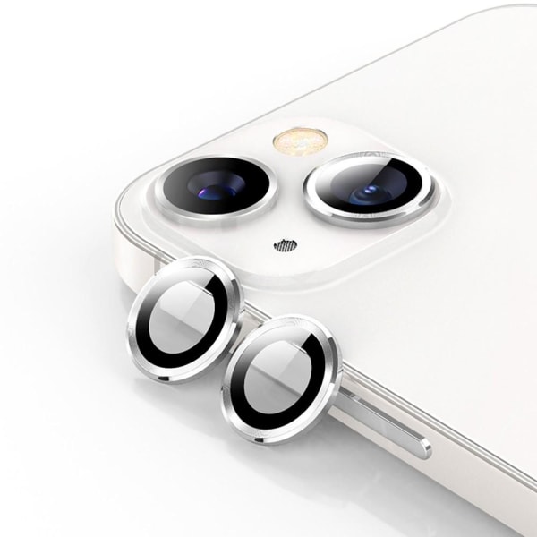 iPhone 13 / iPhone 13 Mini Kameralinsskydd i Härdat glas - Silve Silver
