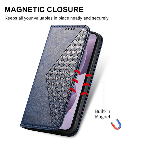 Plånboksfodral för Samsung Galaxy S26 Plus Konstläder med handledsrem - Blå