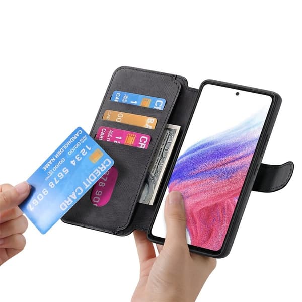 CASENEO Samsung Galaxy S25 Edge Plånboksfodral Konstläder - Svart