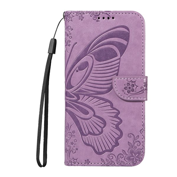 OnePlus 15 Plånboksfodral Butterfly Pattern Konstläder Lila