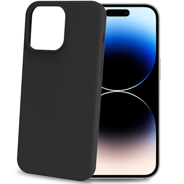 Celly iPhone 15 Pro Mobilskal Cromo Soft Rubber - Svart Svart