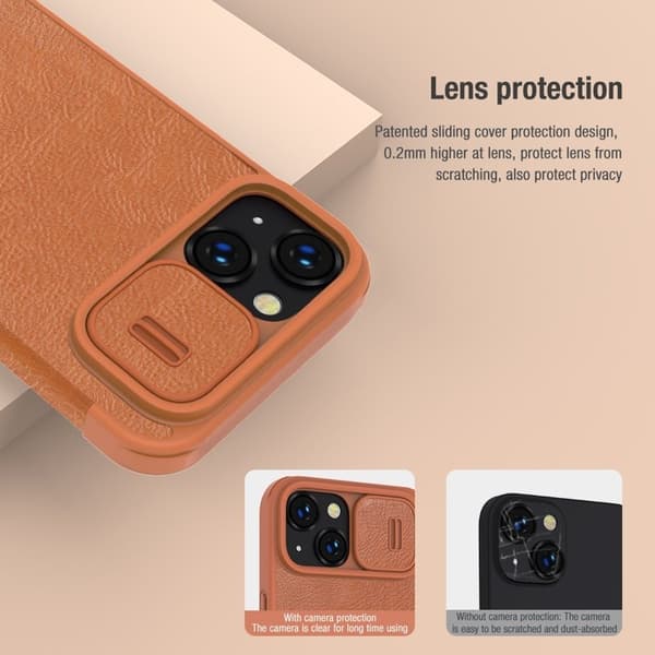 NILLKIN Qin Pro Series Mobilskal till iPhone 14 Plus Svart