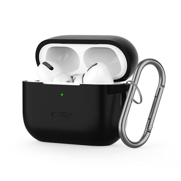 Tech-Protect Apple Airpods Pro 1/2 Etui Silikone Krog - Sort Svart