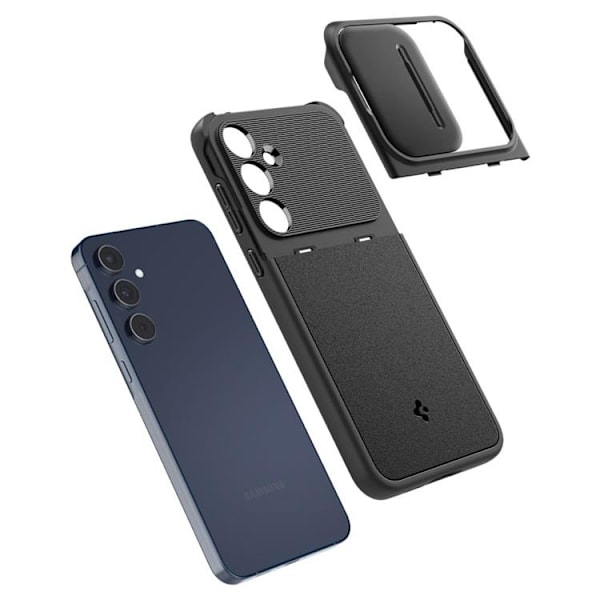 Spigen Galaxy A55 5G Mobilskal Optik Armor - Sort Svart