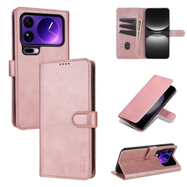 AZNS Xiaomi 17 Pro Max Plånboksfodral Konstläder - Roséguld