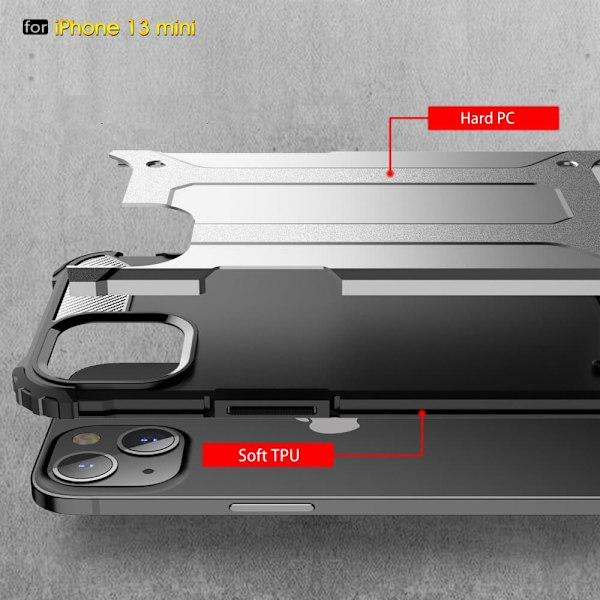 Armor Guard Mobilskal till Apple iPhone 13 Mini - Silver Silver