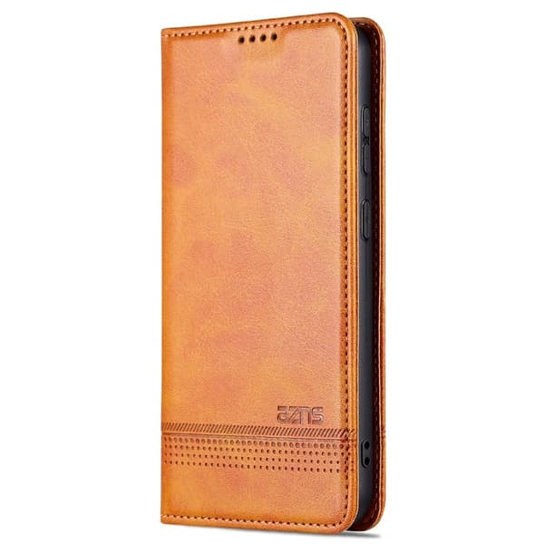AZNS Samsung Galaxy S24+ Plånboksfodral Konstläder - Scratch-resistant - Brun