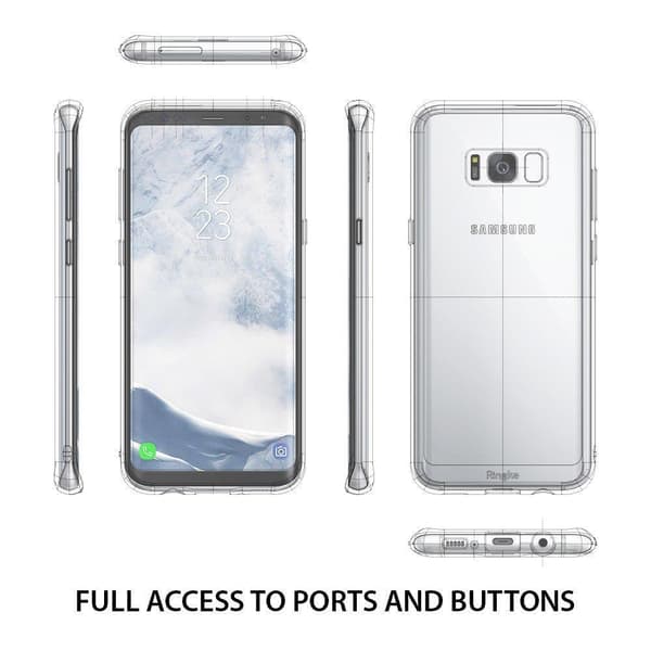Ringke Fusion Shock Absorption Skal till Samsung Galaxy S8 Plus - Grå Grey