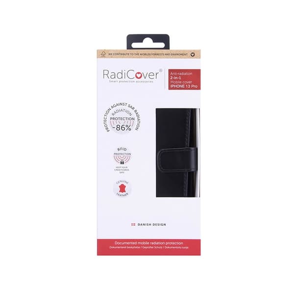 Radicover Strålebeskyttelse Mobiltelefonetui Skin iPhone 13 Pro Sort Black