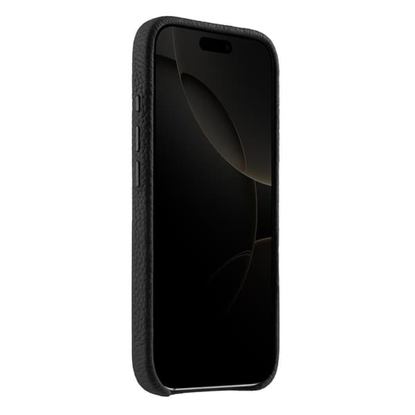 MELKCO Mobilskal till iPhone 16 Pro Max Magnetiskt Äkta Läder PC Svart