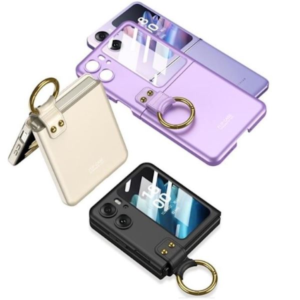 Oppo Find N2 Flip Mobilskal Ringhållare Kickstand - Guld