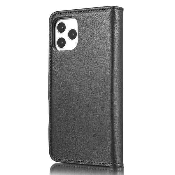 DG.MING 2-i-1 Plånboksfodral i Äkta läder för iPhone 13 mini - Svart