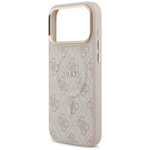 Guess Mobilskal till iPhone 17 Pro Max MagSafe 4G PU Classic Logo - Rosa Rosa