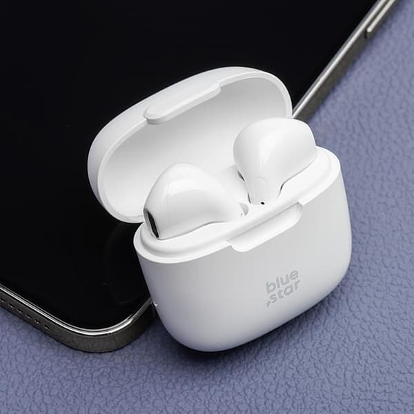 Blue Star Trådlösa In-Ear Hörlurar Bluetooth TWS FI7 - Vit Vit